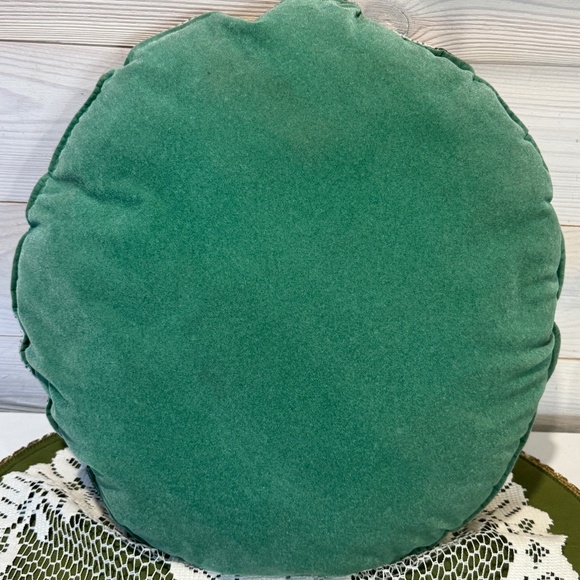 Vintage Handmade Embroidered Floral Throw Pillow - Picture 3 of 8